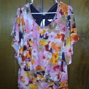 Floral Multicolor Women's Top